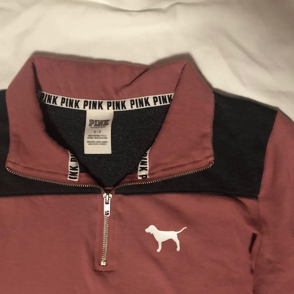 PINK slouchy half-zip sweater - Picture 2 of 3